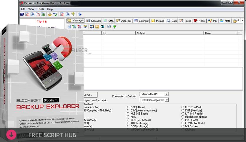 ElcomSoft Blackberry Backup Explorer Professional 10.02  {Crack + Patch}