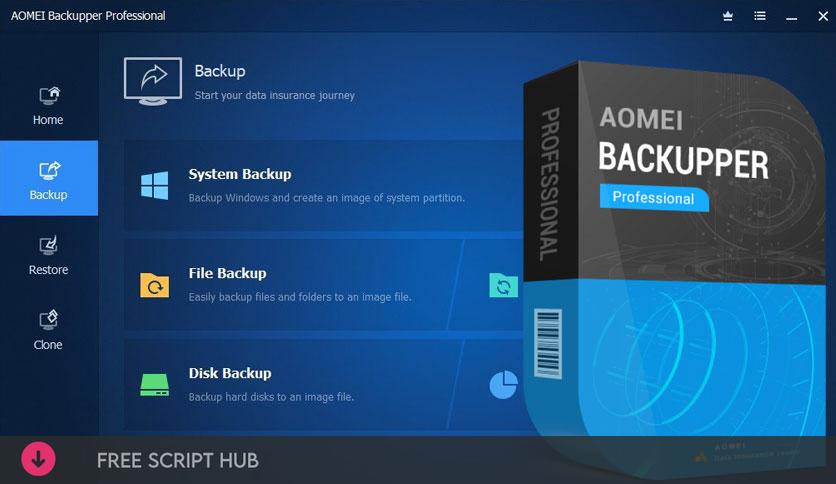 AOMEI Backupper 7.4.1 + WinPE ISO Free Download  - For Windows