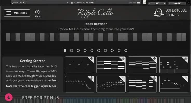 Free Download: Osterhouse Sounds – Ripple Cello 1.2.0 (KONTAKT) [Windows]