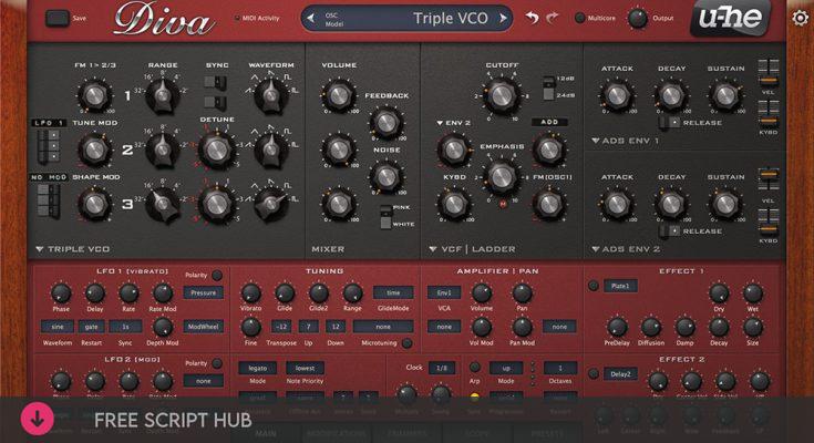 Free Download: Heckmann Audio – u-he Diva v1.4.8 VSTi, VST3i, AAX, CLAP, AU WIN.OSX x86 x64 [Windows]