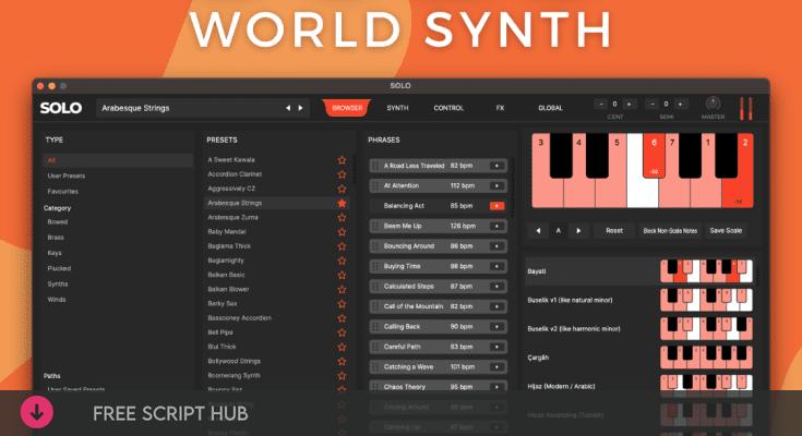 Free Download: TAQS. IM – SOLO – World Synth 3 v3.0.1 STANDALONE, VST3i, AAX x64 [Windows]