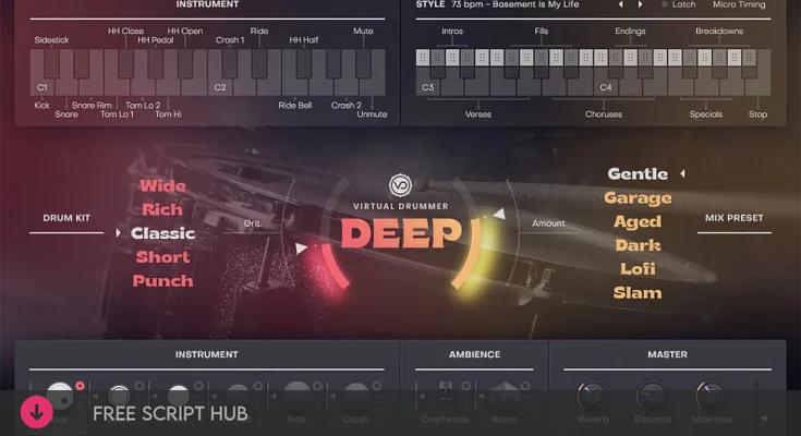 Free Download: UJAM – Virtual Drummer Deep v2.4.0 VSTi, VSTi3 x64 [Windows]