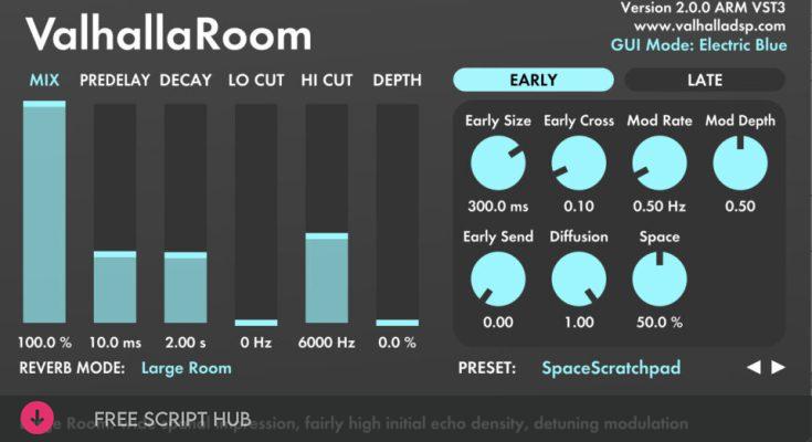 Free Download: Valhalla DSP – Valhalla Room v2.0.5 VST, VST3, AAX x64 [Windows]