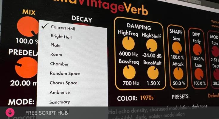 Free Download: Valhalla DSP – Valhalla VintageVerb v4.0.5 VST, VST3, AAX x64 [Windows]