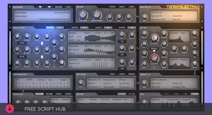 Free Download: Tone2 – Electra 3 v3.2.1 STANDALONE, VSTi, VST3i x64 [Windows]