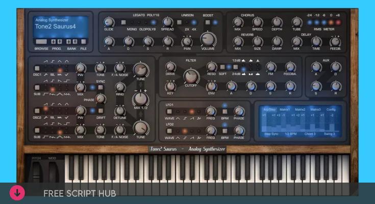 Free Download: Tone2 – Saurus 4 v4.0.2 STANDALONE, VSTi, VST3i x64 [Windows]