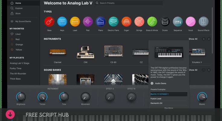 Free Download: Arturia – Analog Lab V v5.7.0 STANDALONE, VST, VST3, AAX x64 [Windows]