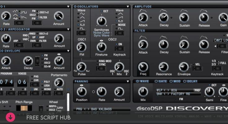 Free Download: DiscoDSP – Discovery Pro v7.5 SAL, VSTi, VST3i, AAX x64 [Windows]